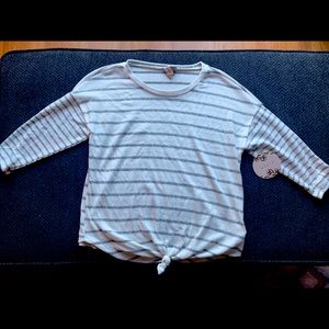 3/4 sleeve, crop sweater